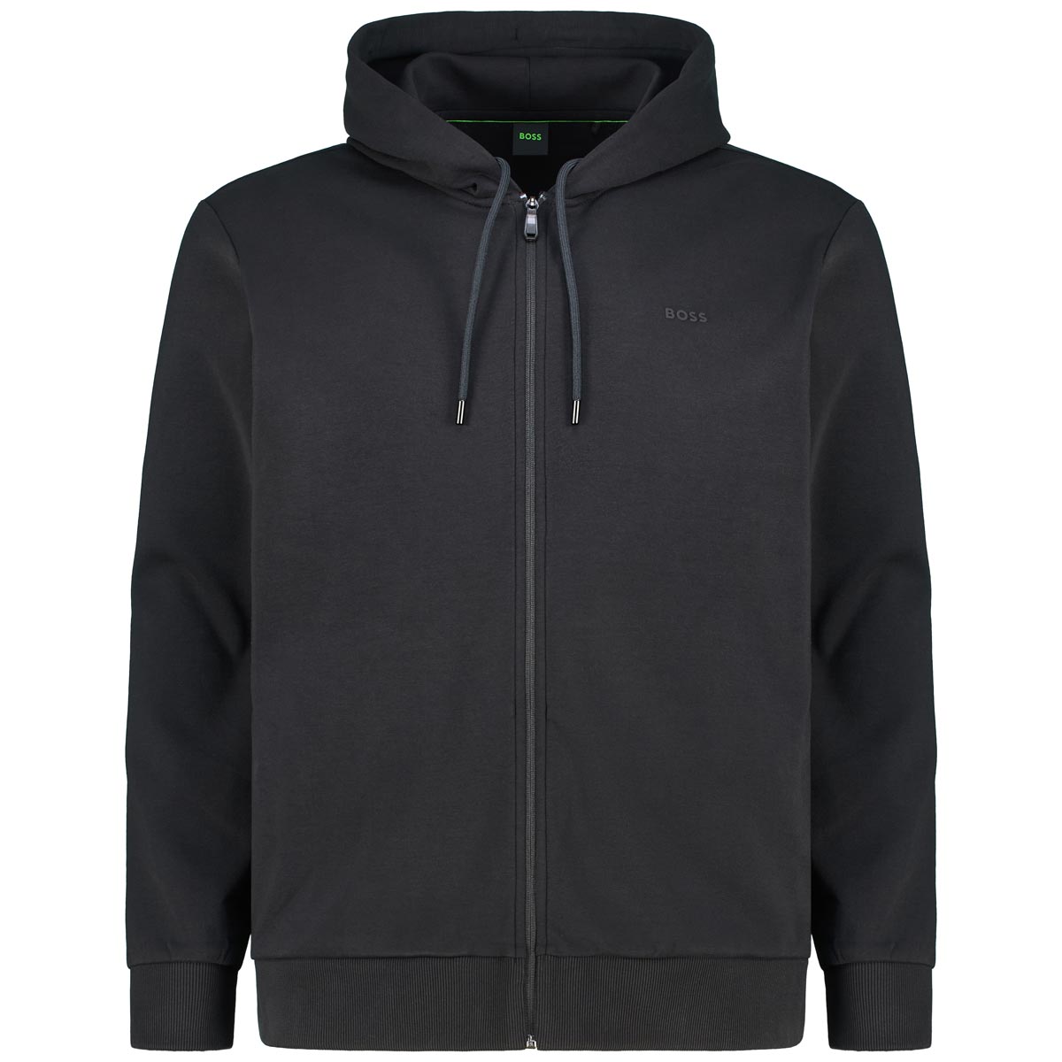 BOSS Sweatjacke mit Stretch Farbe schwarz Größe: 4XL günstig online kaufen