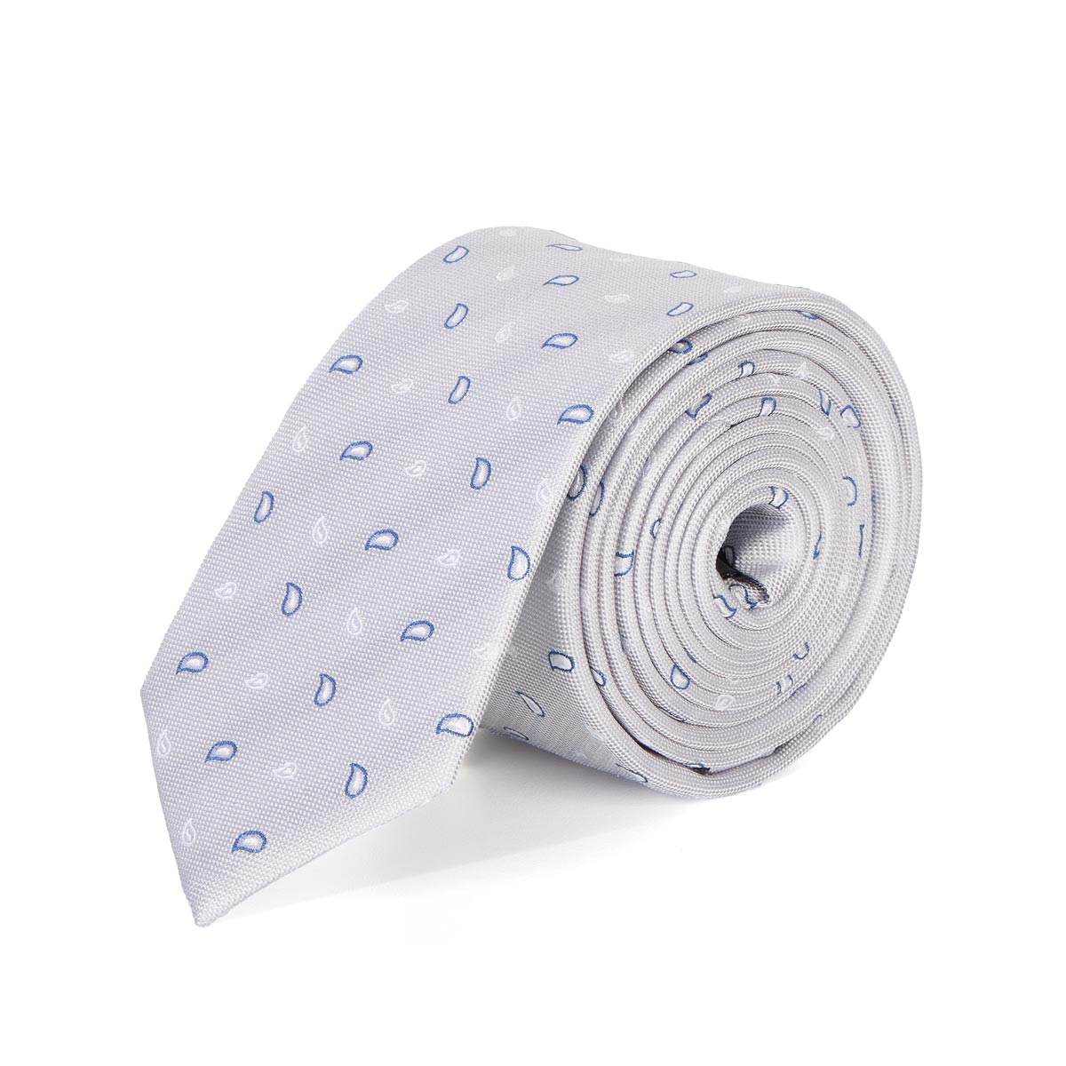 Extralange Seidenkrawatte mit Webmuster