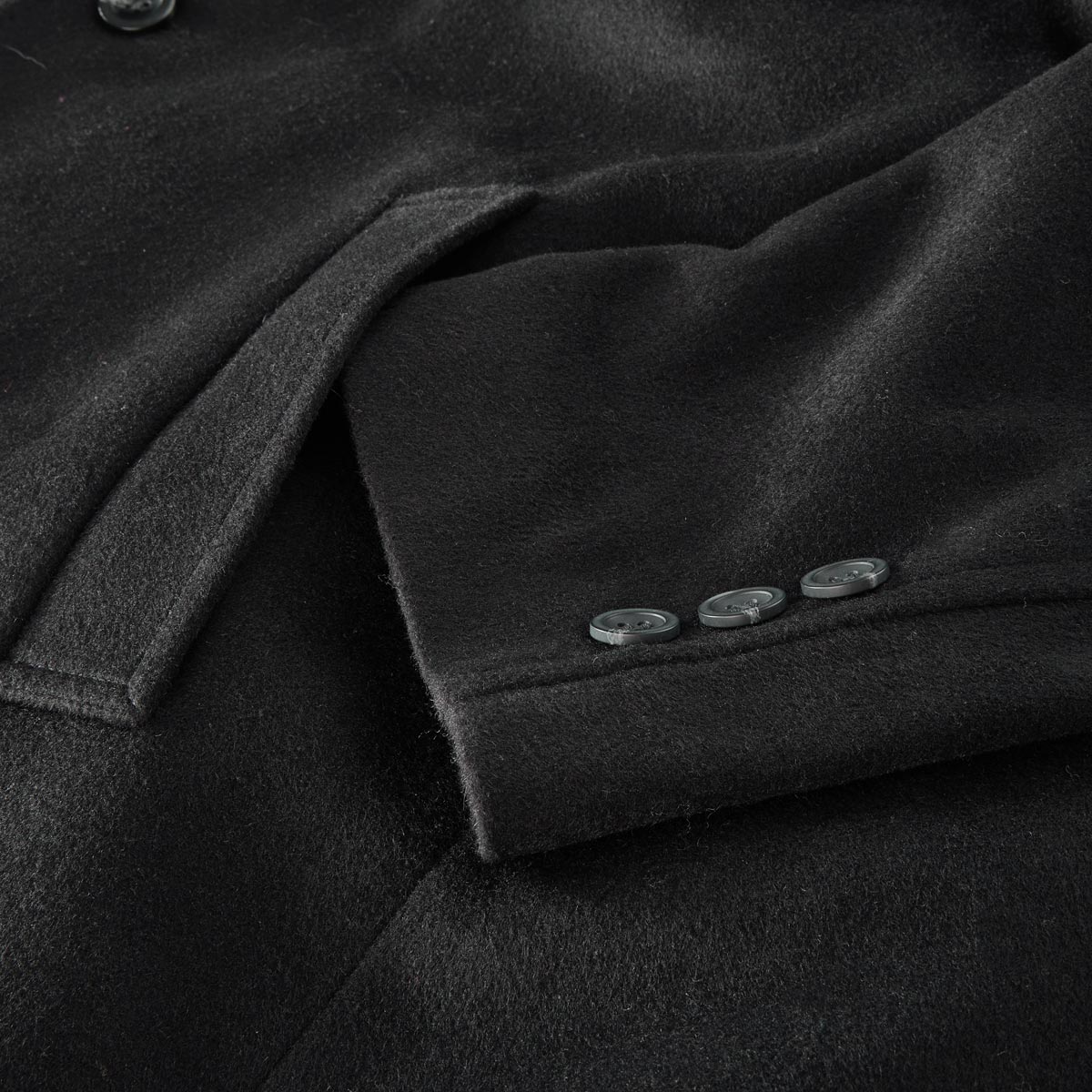 Weis Kurzmantel aus Wollmischung schwarz