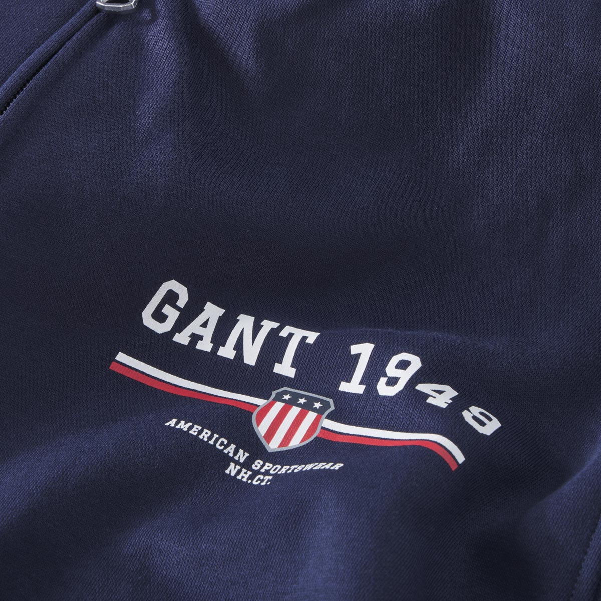 Gant Sweatjacke aus Baumwoll-Mix dunkelblau