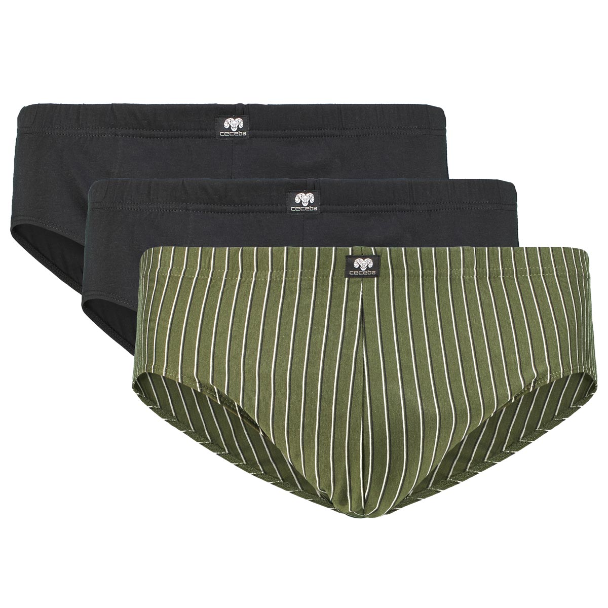 Slip aus elastischem Baumwolljersey, 3er-Pack