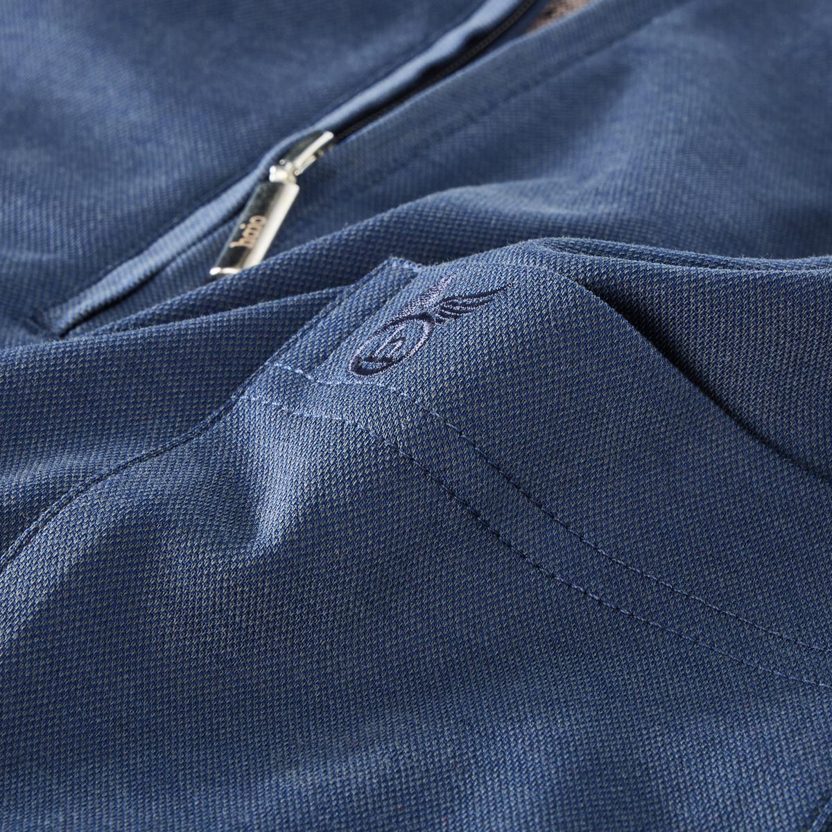 Hajo Poloshirt aus Baumwollmischung marine