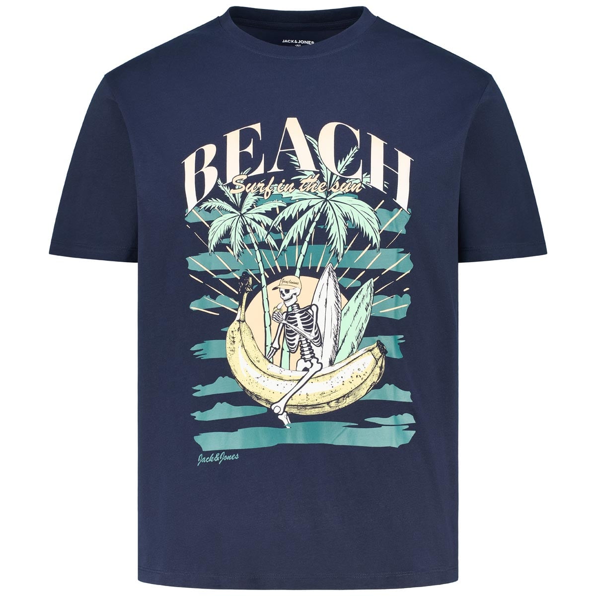 Jack&Jones T-Shirt Mit Motiv-Print Farbe Blau Größe, 3XL