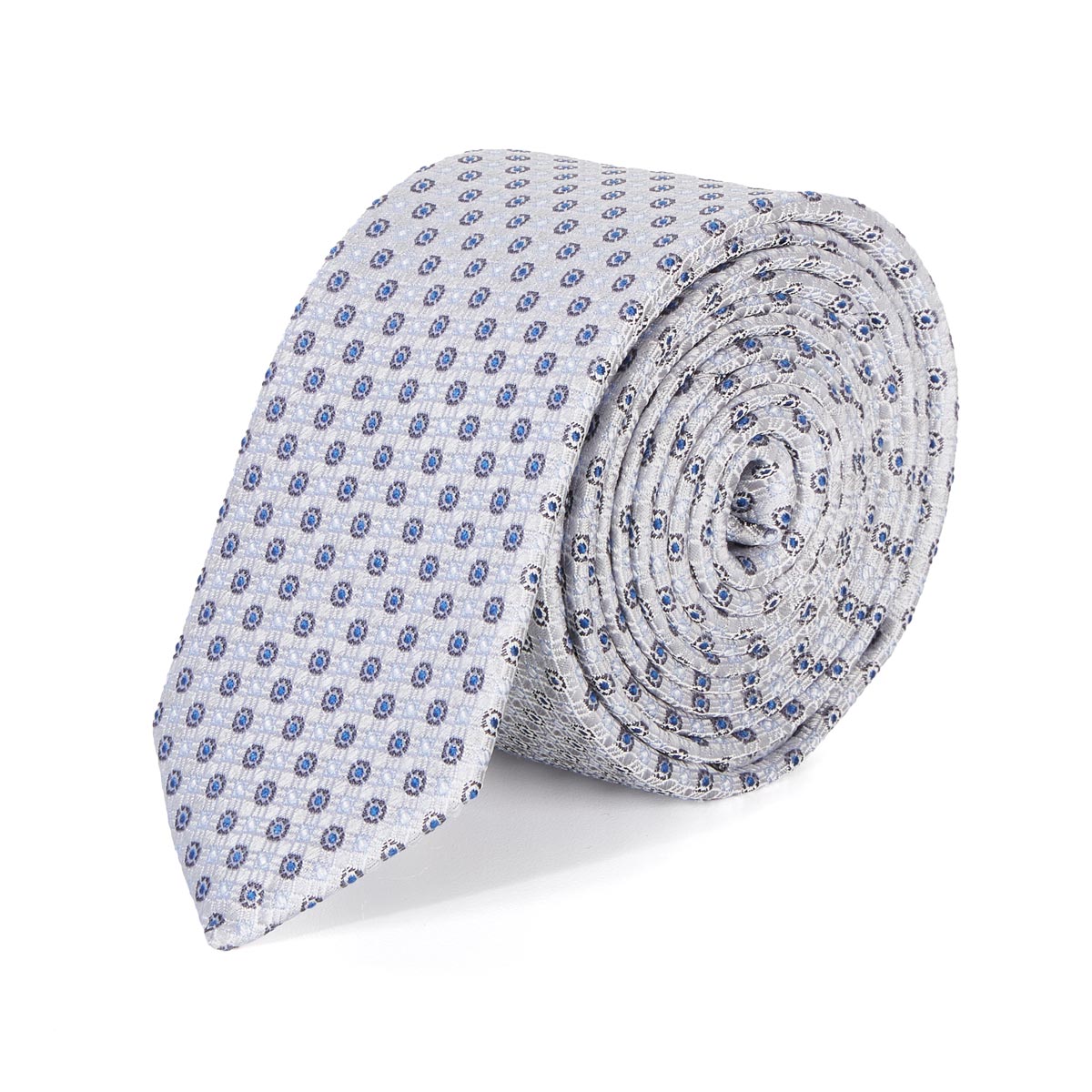 Extralange Seidenkrawatte mit Webmuster