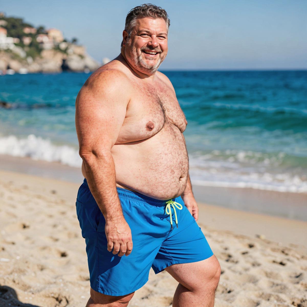 Pfundskerl Elastische Badeshorts für optimale Beweglichkeit  royalblau