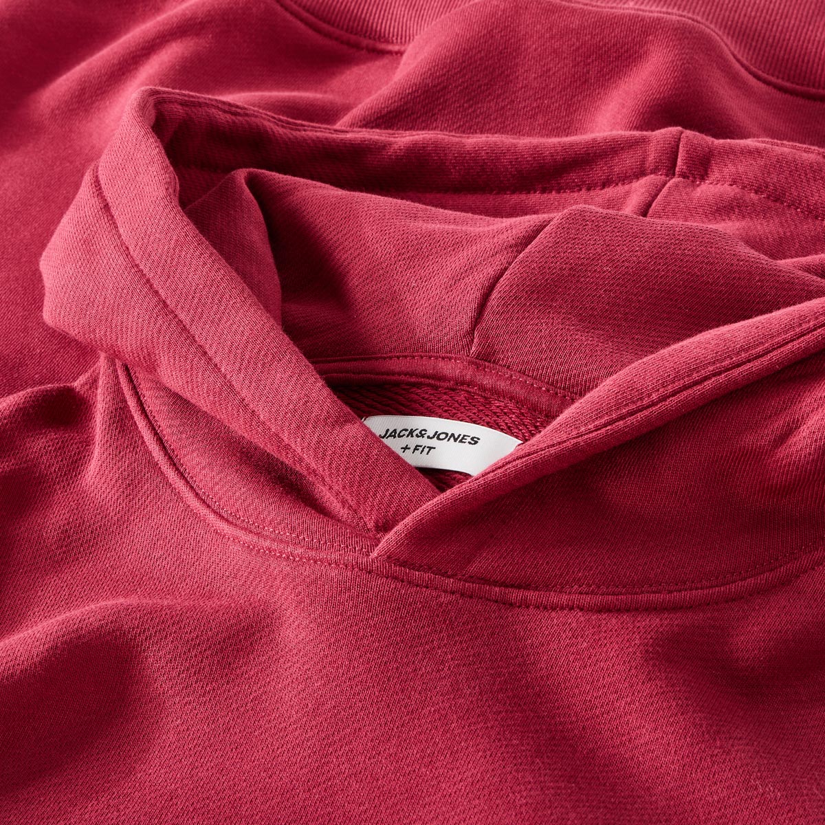 Jack&Jones Hoodie mit Label-Print rot