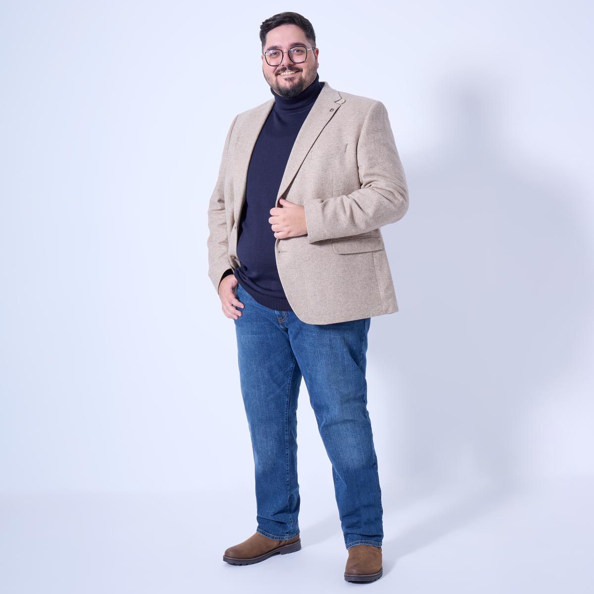 Digel Sakko aus Wollmix mit Stretch beige