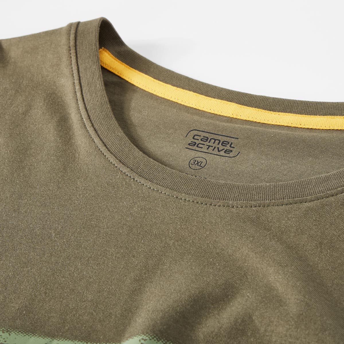 camel active T-Shirt mit Label-Print khaki