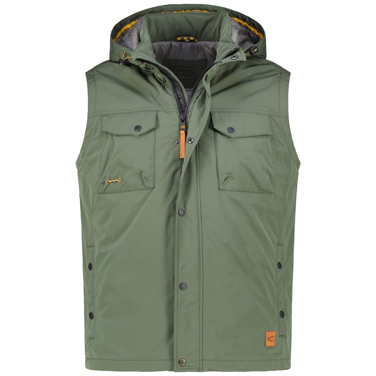 camel active Outdoor-Weste mit Kapuze Farbe grün Größe: 60 günstig online kaufen