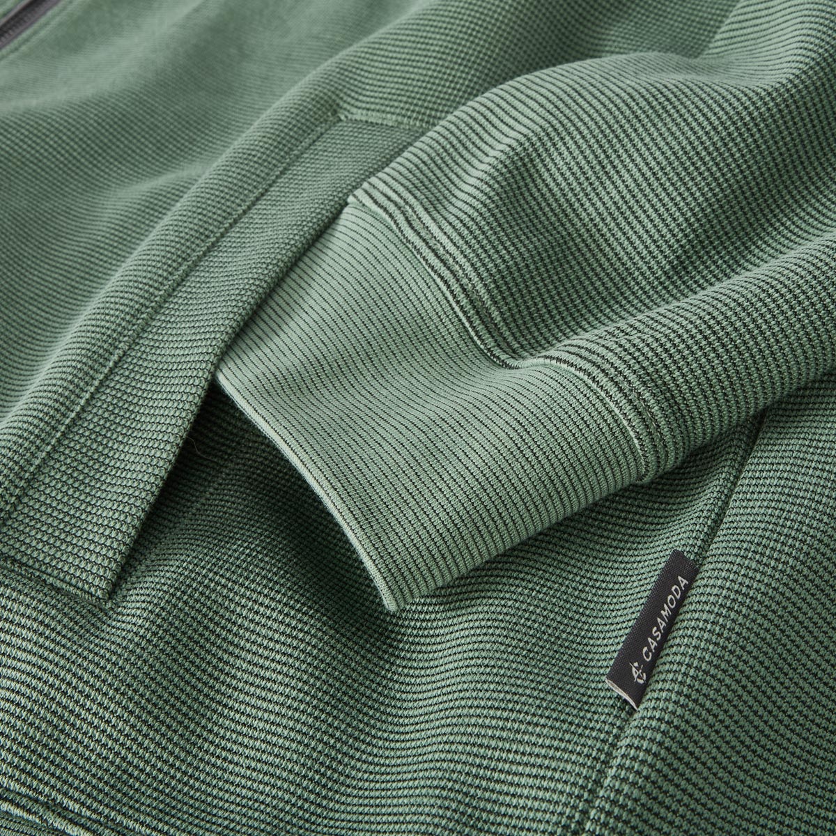 CASA MODA Sweatjacke aus Baumwollmischung grün