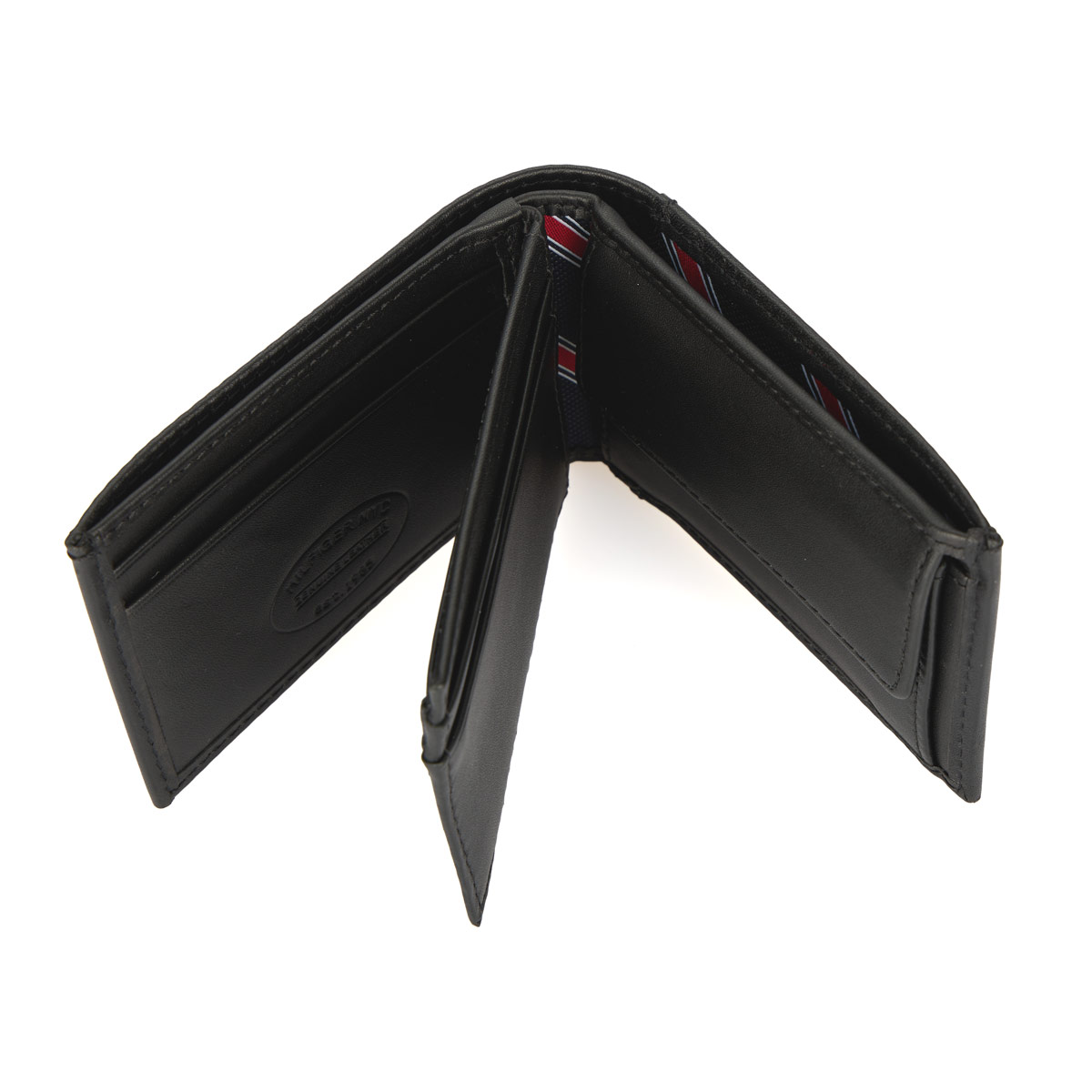 Tommy Hilfiger Geldbörse aus Nappaleder, 12,5 cm x 10 cm schwarz