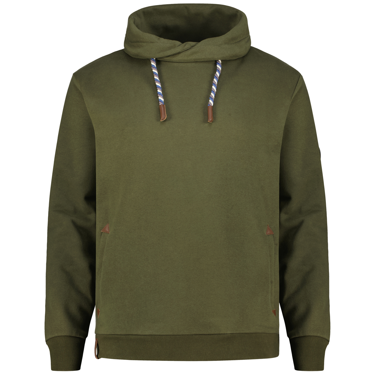 RAGMAN Sweatshirt mit Schalkragen khaki