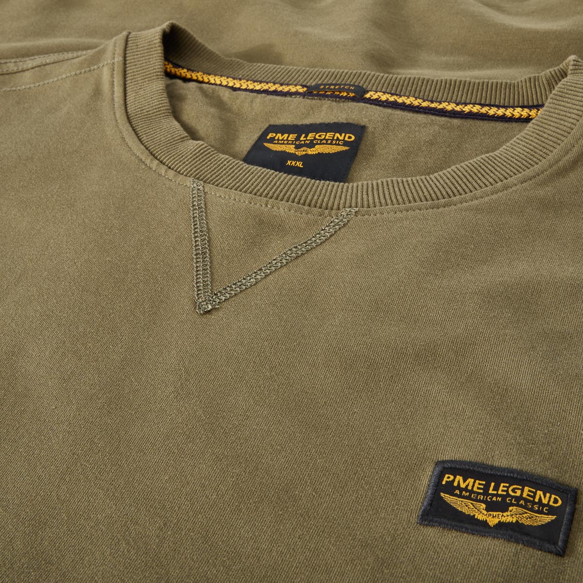 PME LEGEND Sweatshirt mit Elasthan grün