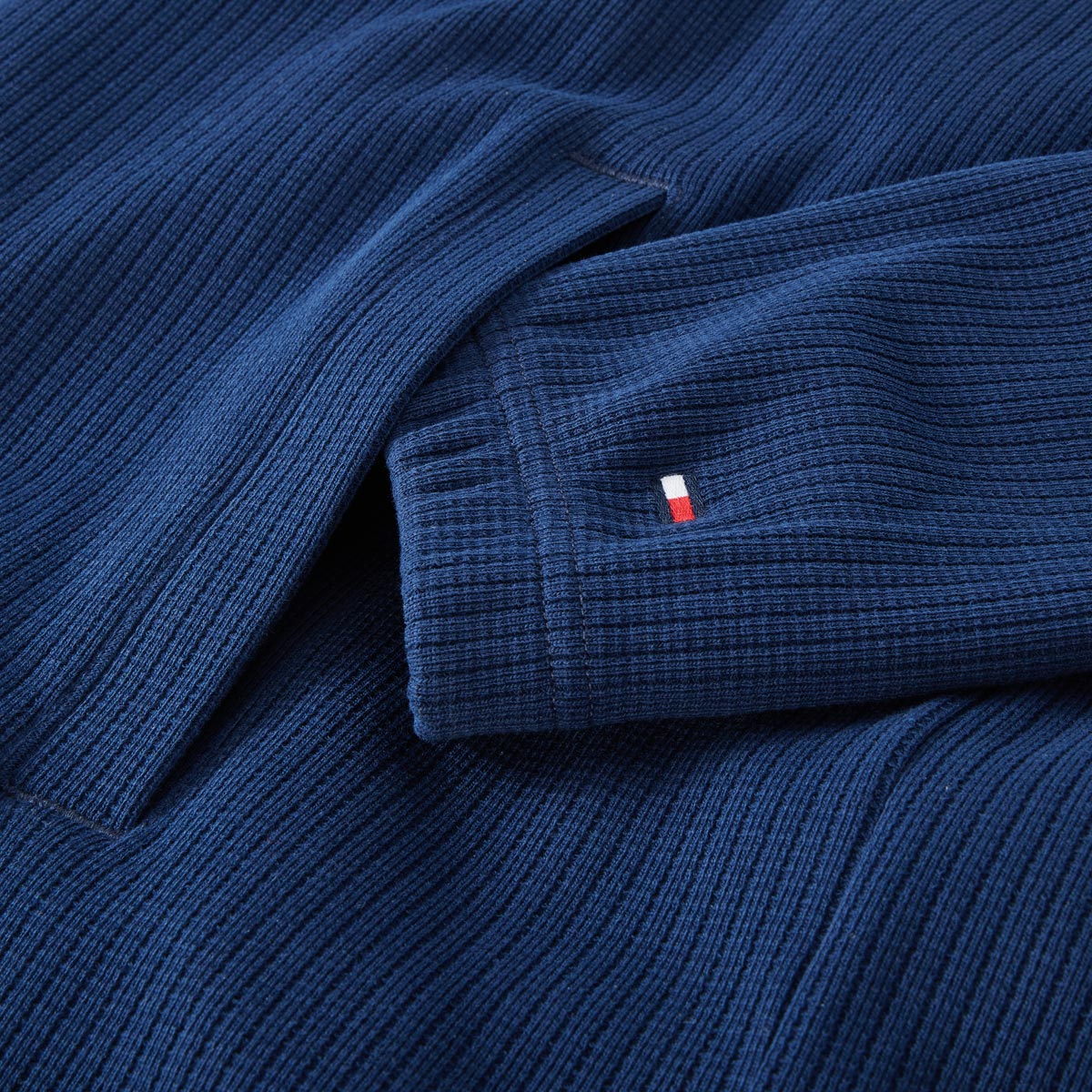 Tommy Hilfiger Strickjacke mit Label-Print dunkelblau