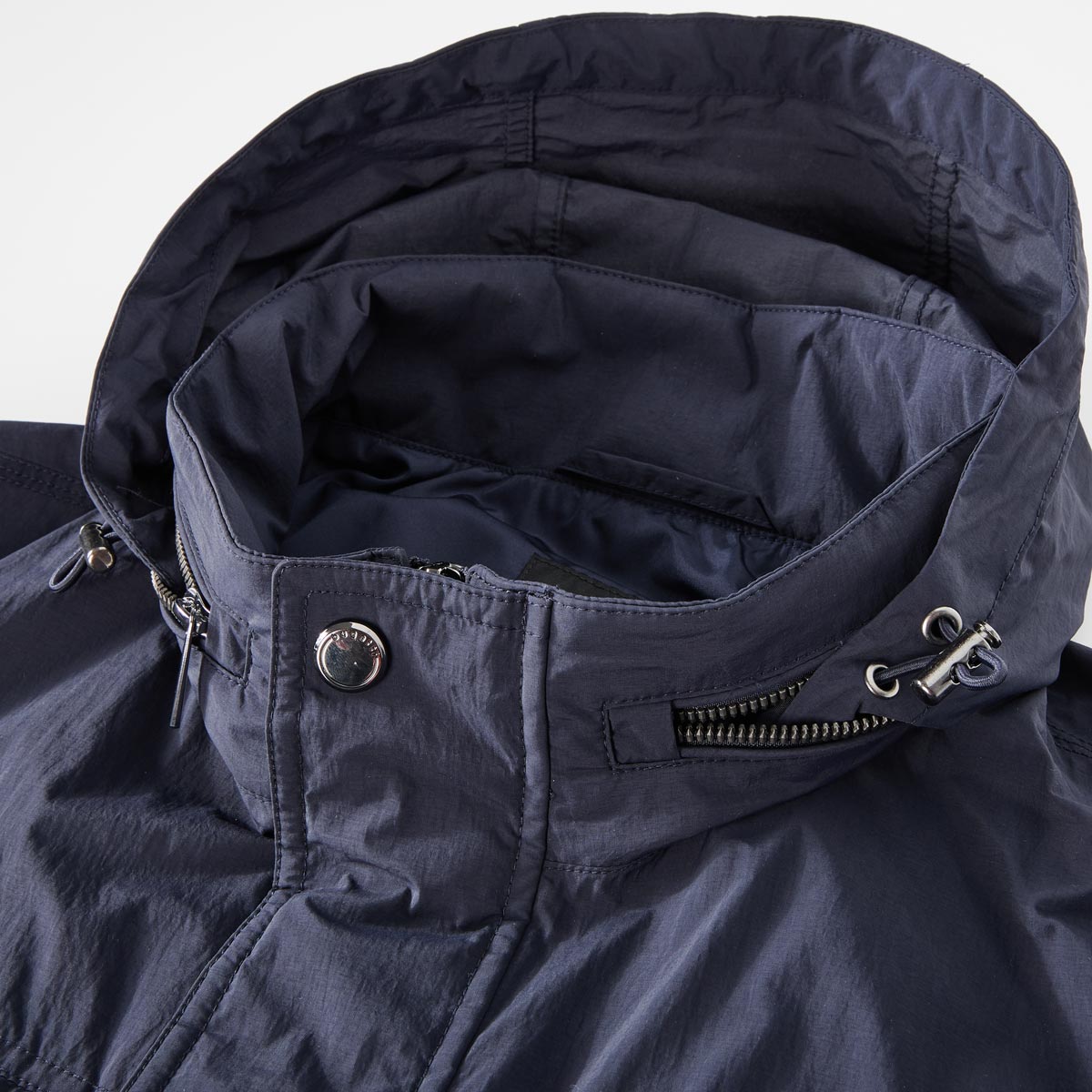 bugatti Leichte Jacke mit verstaubarer Kapuze, wasserabweisend dunkelblau