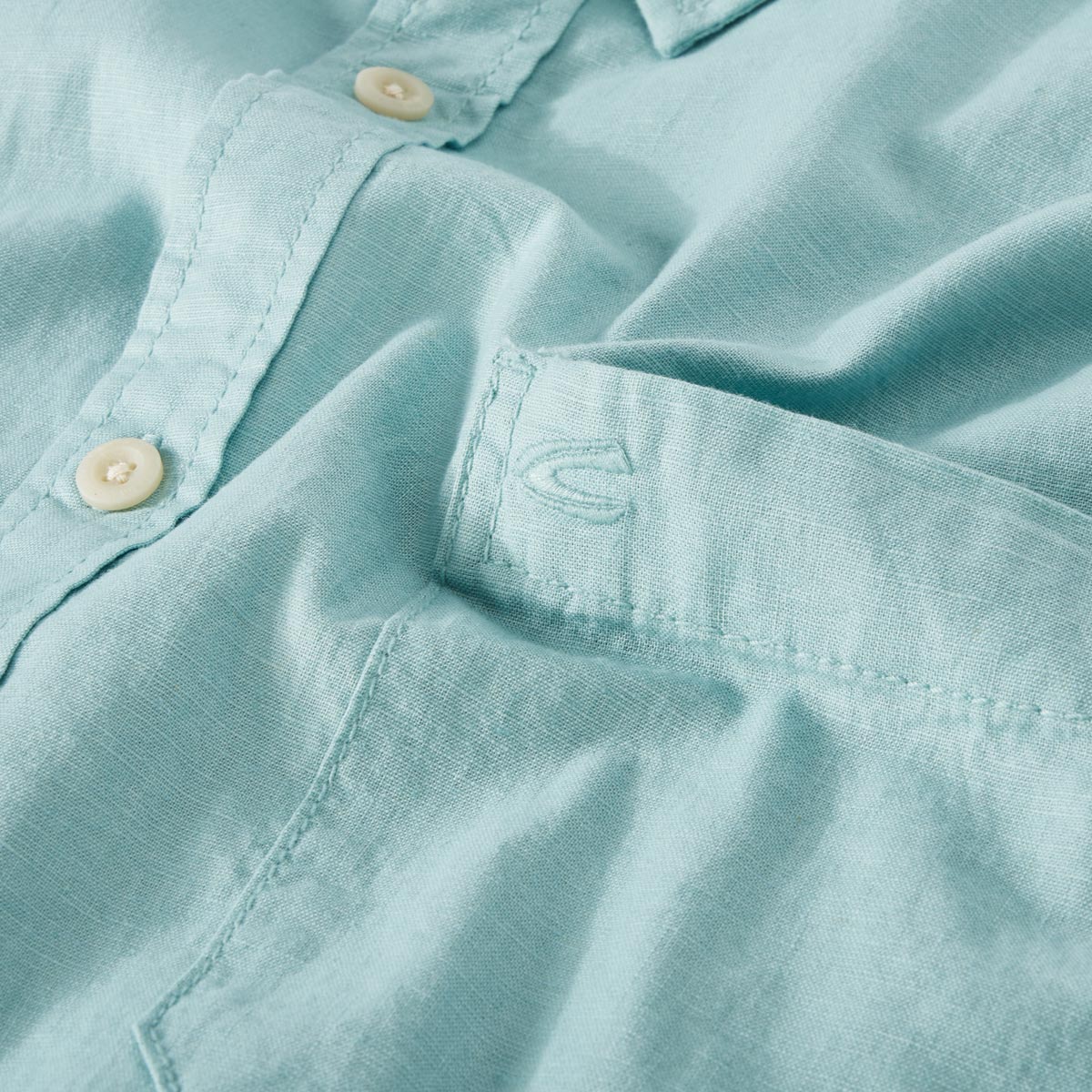 camel active Freizeithemd mit Leinen grün