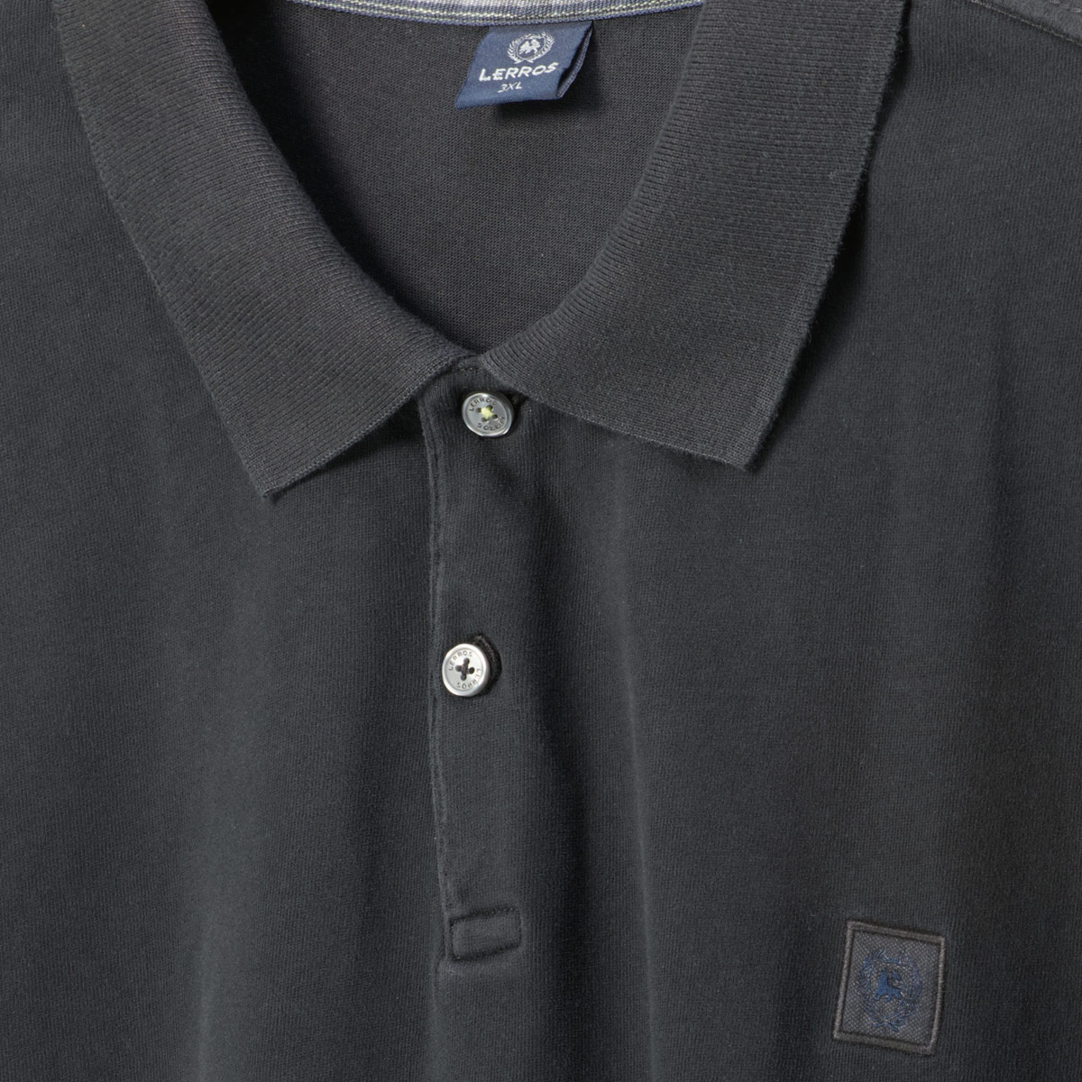 Lerros Poloshirt aus Baumwoll-Jersey schwarz Lerros Poloshirt aus Baumwoll-Jersey schwarz
