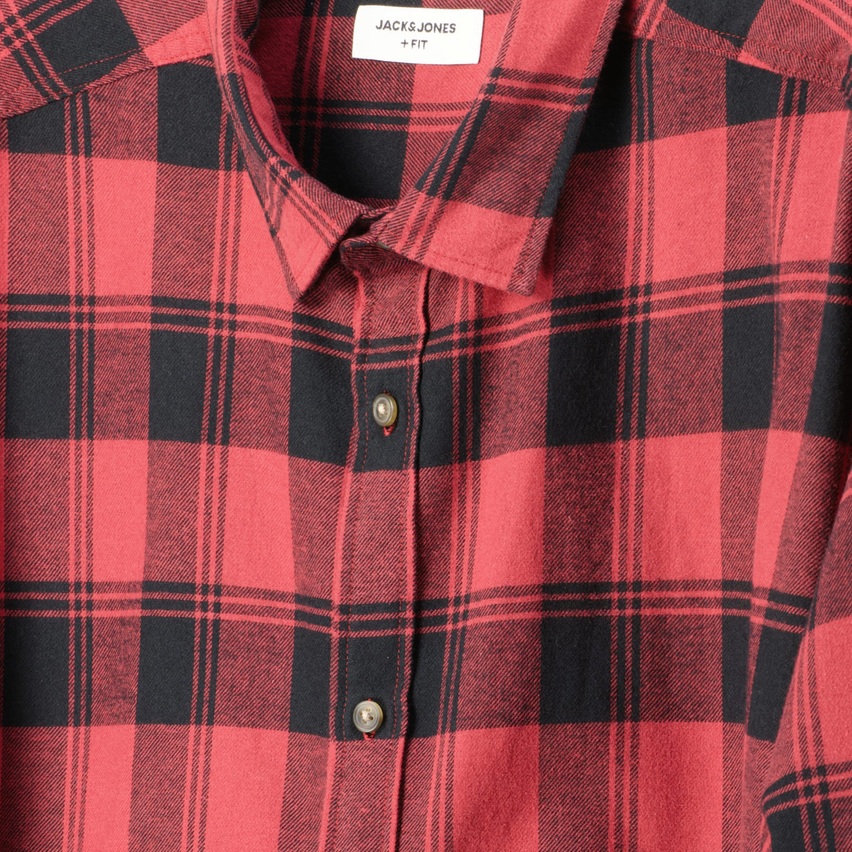 Jack&Jones Freizeithemd aus Baumwollmischung rot/schwarz