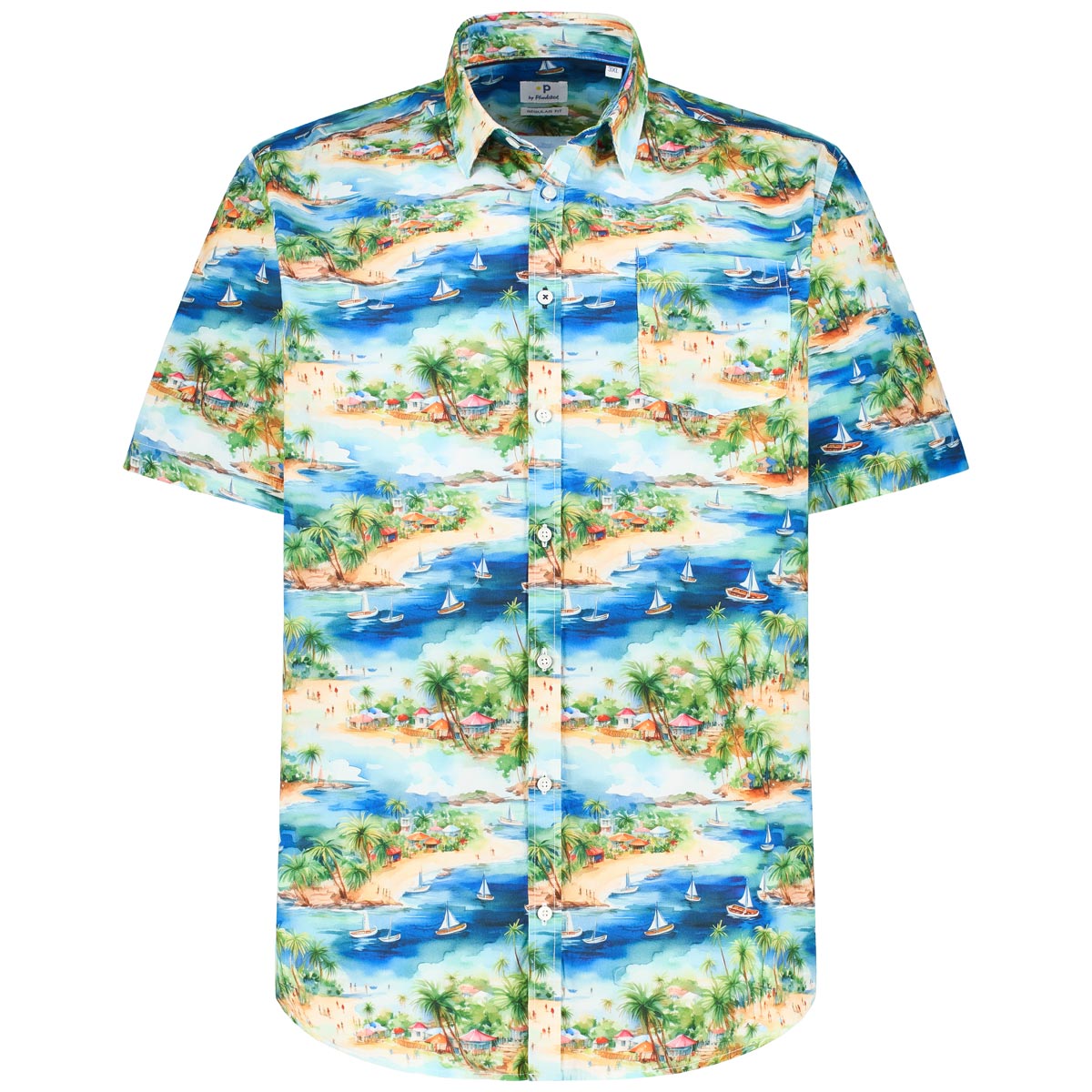 Freizeithemd mit Allover-Muster