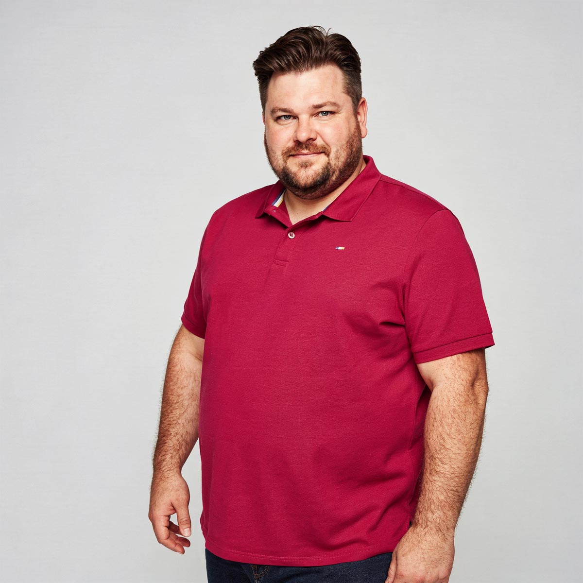 Pfundskerl Poloshirt aus Baumwolle beere