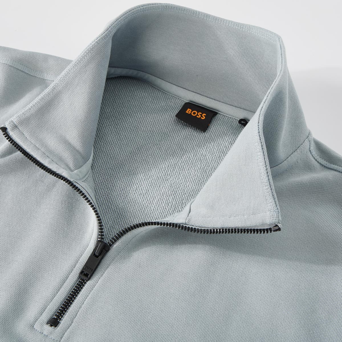 BOSS Sweatshirt aus Baumwolle grau