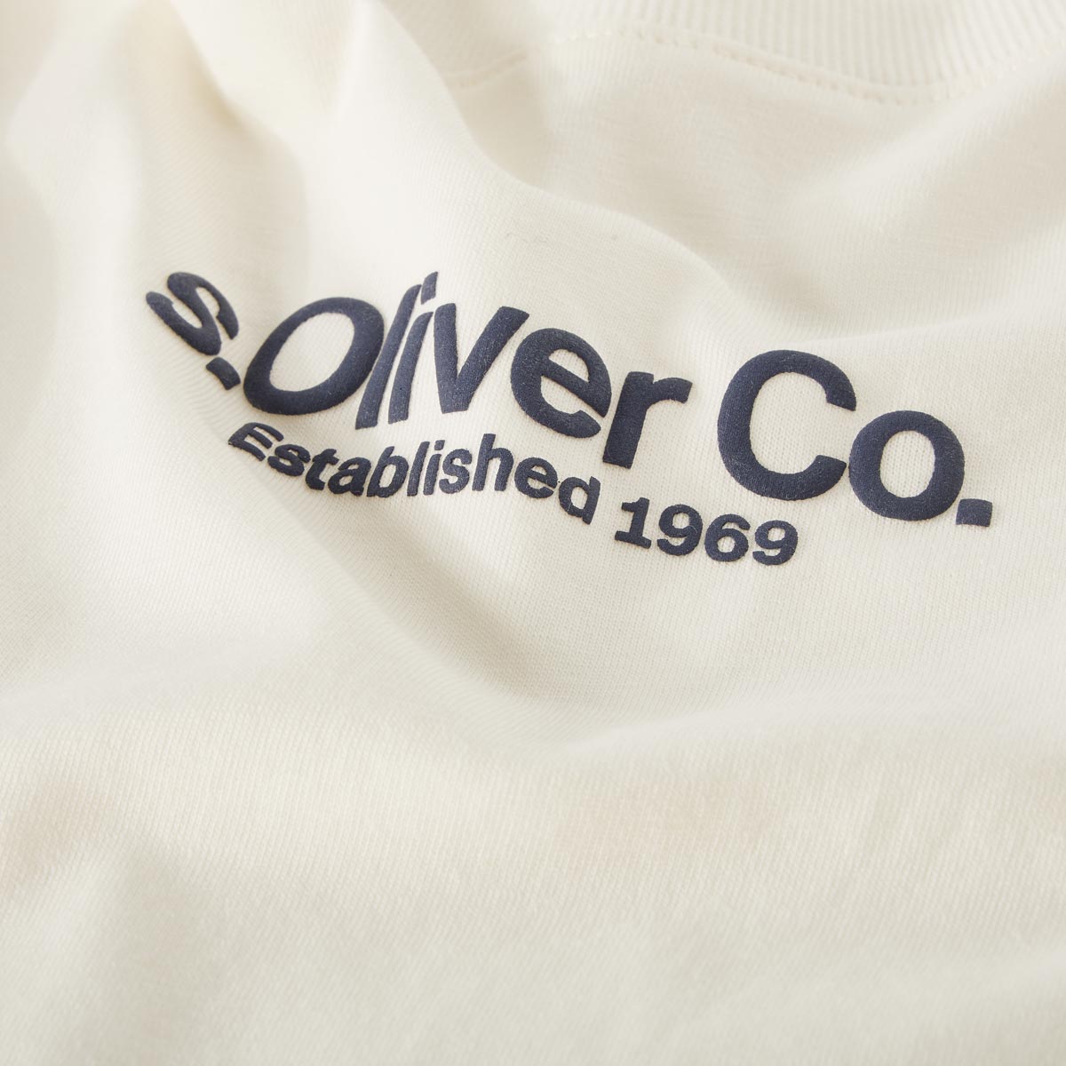 s.Oliver T-Shirt mit Label-Print weiß