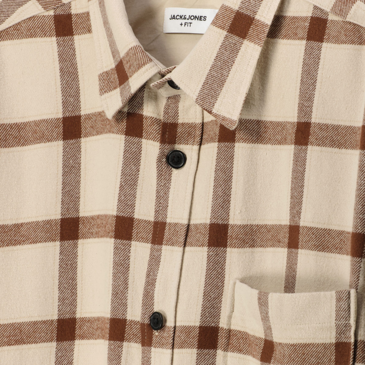 Jack&Jones Kariertes Flanellhemd natur