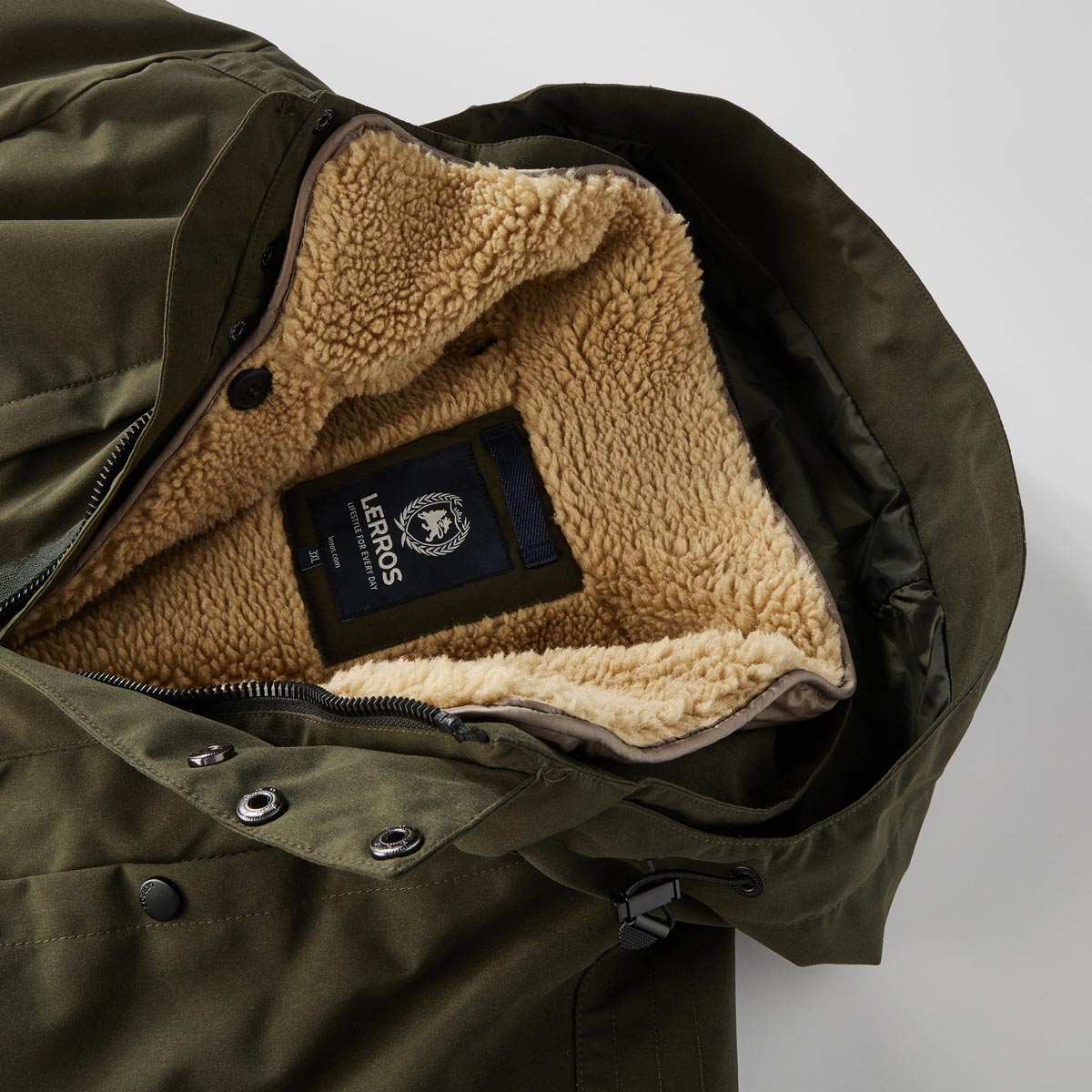Lerros 2-in-1 Parka mit Teddyfleece oliv