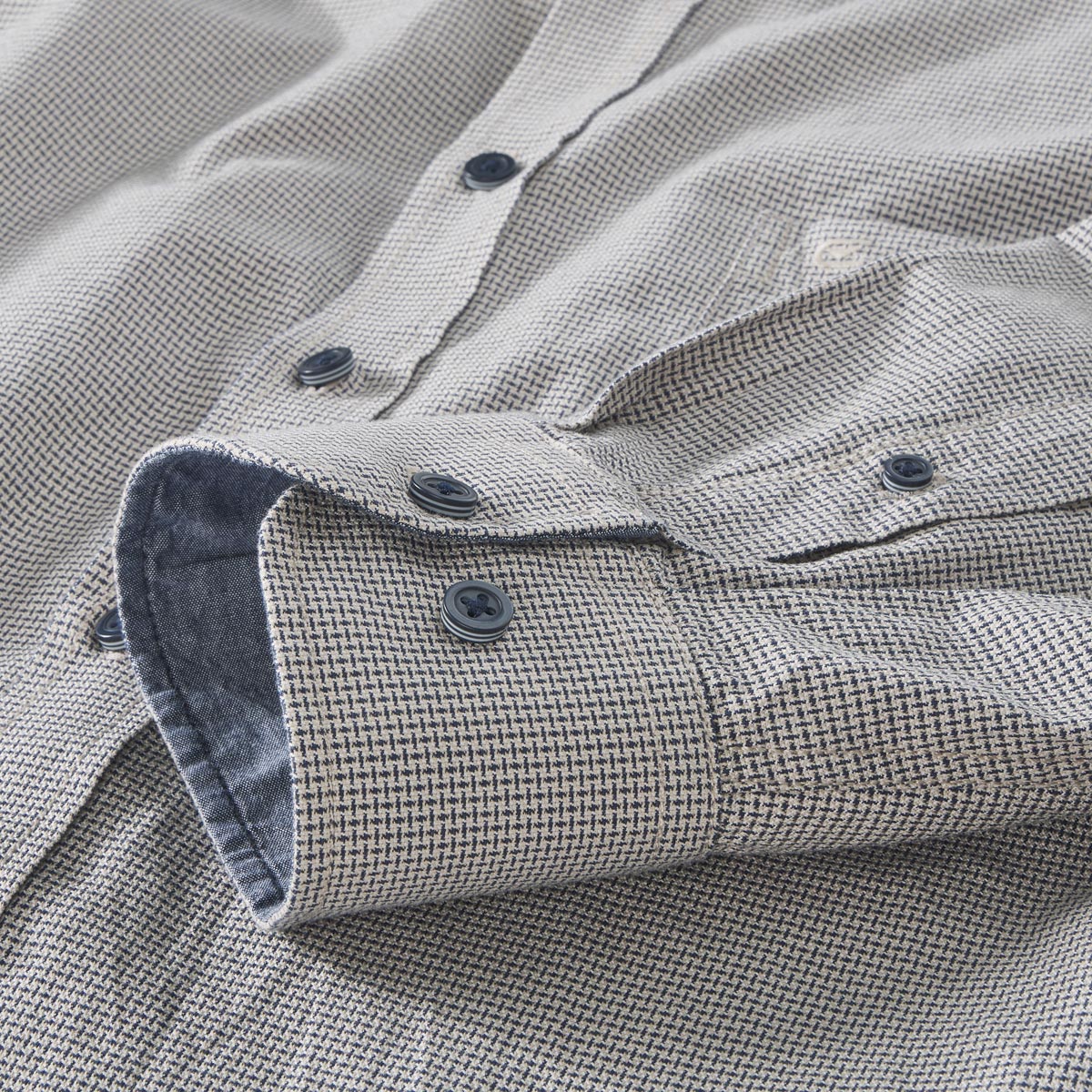 CASA MODA Freizeithemd mit Allover-Muster beige