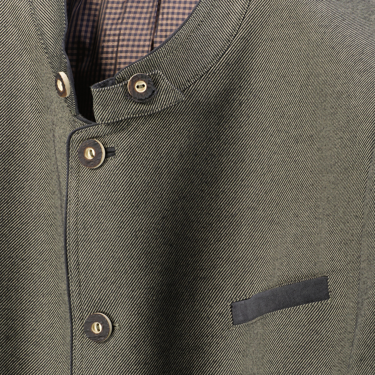 Weis Trachtensakko mit Bambus grün