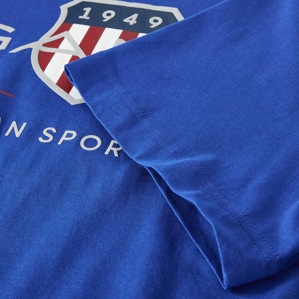 Gant T-Shirt mit Label-Print blau