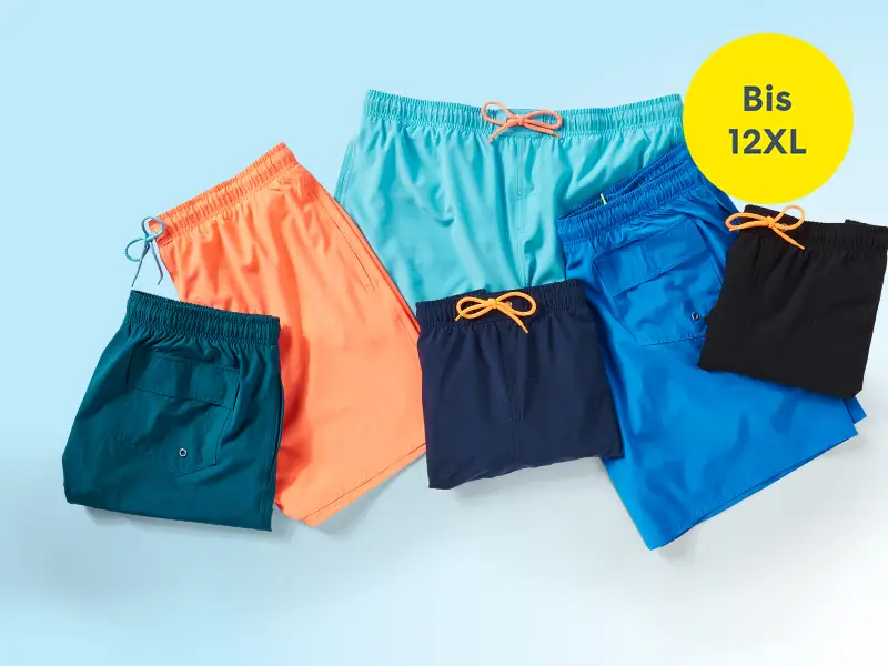 Bunte Badehosen in großen Größen bis 12XL für Herren, ideal für Strand, Pool und Sommerurlaub