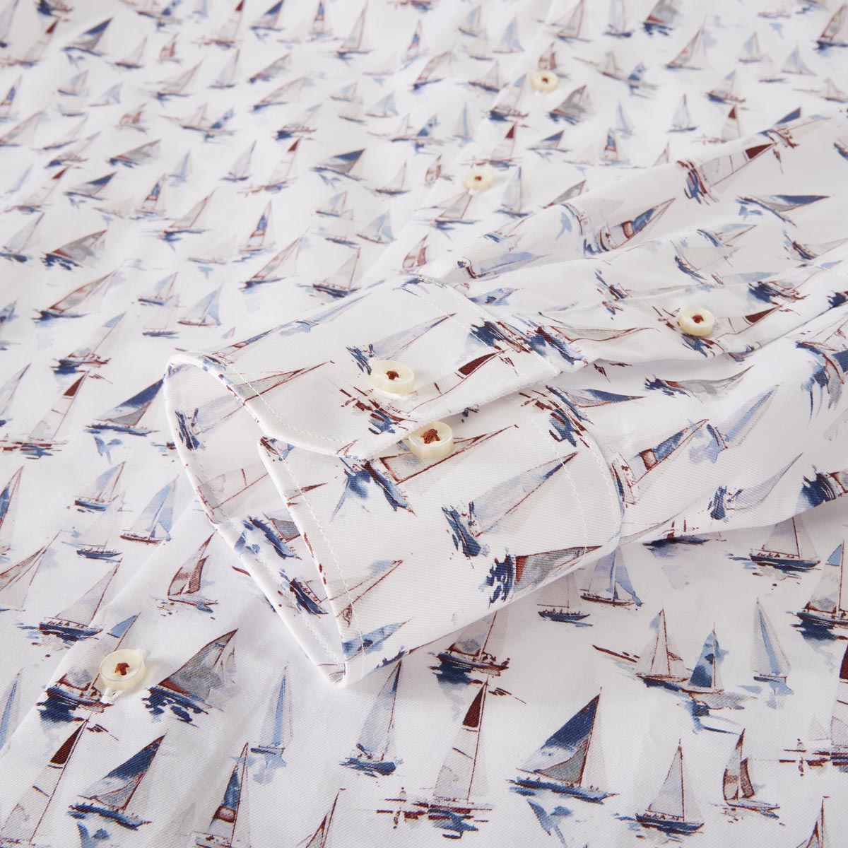 ETERNA Businesshemd mit Allover-Muster, bügelfrei blau