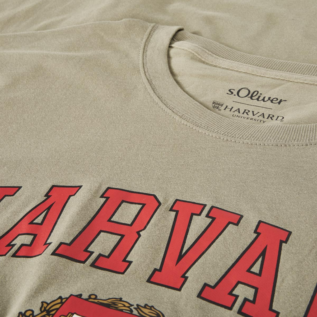 s.Oliver T-Shirt mit Statement-Print Farbe oliv Größe: 4XL günstig online kaufen