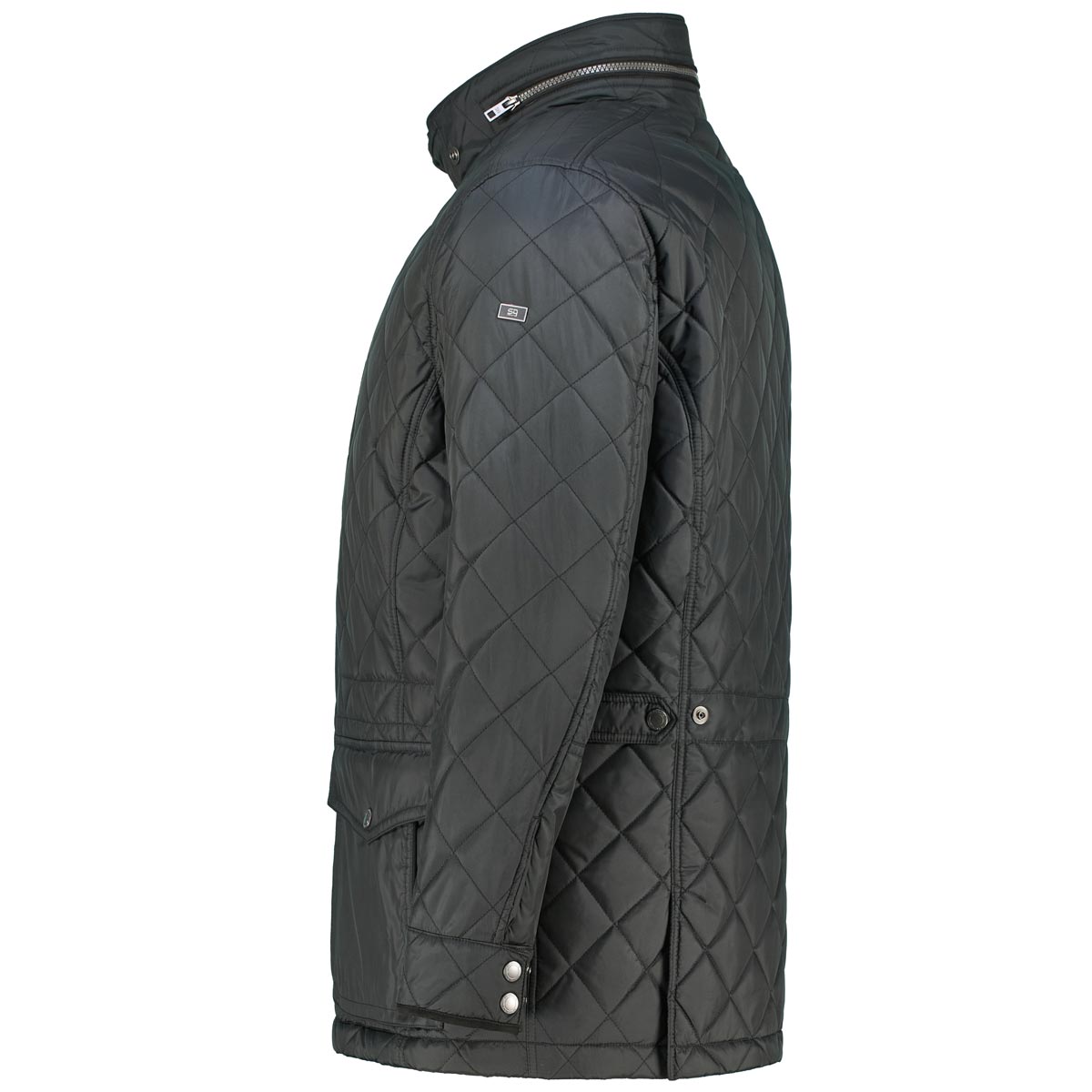 S4 Jackets Steppjacke mit Kontrastdetails, wasserabweisend schwarz