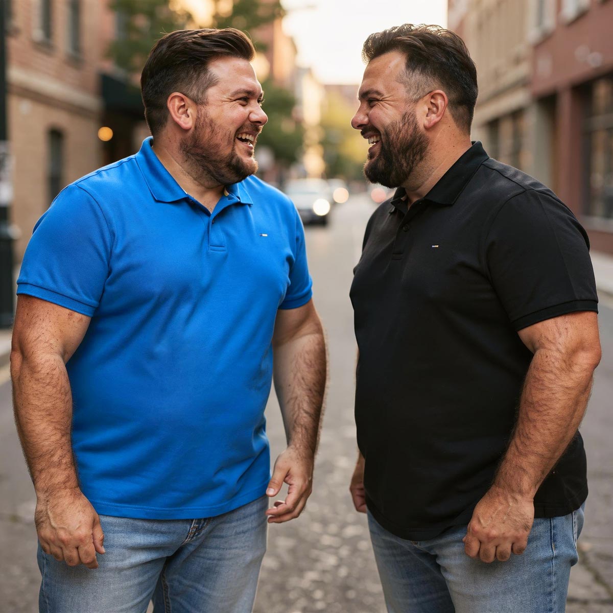 Pfundskerl Doppelpack Poloshirt aus Baumwolle schwarz/royalblau