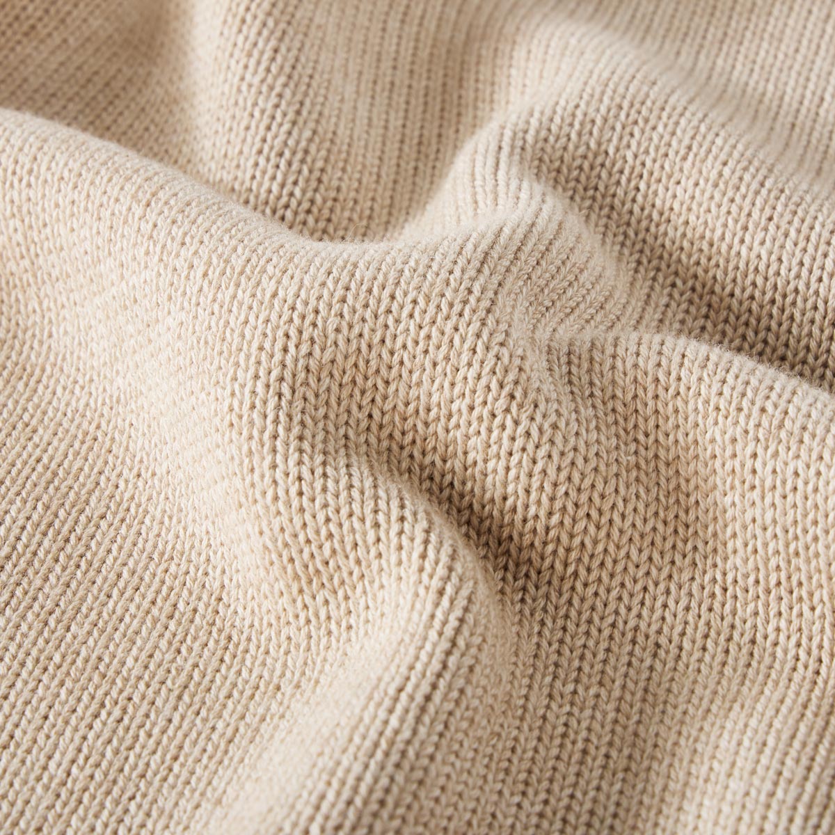 RAGMAN Rundhalspullover aus Baumwolle beige