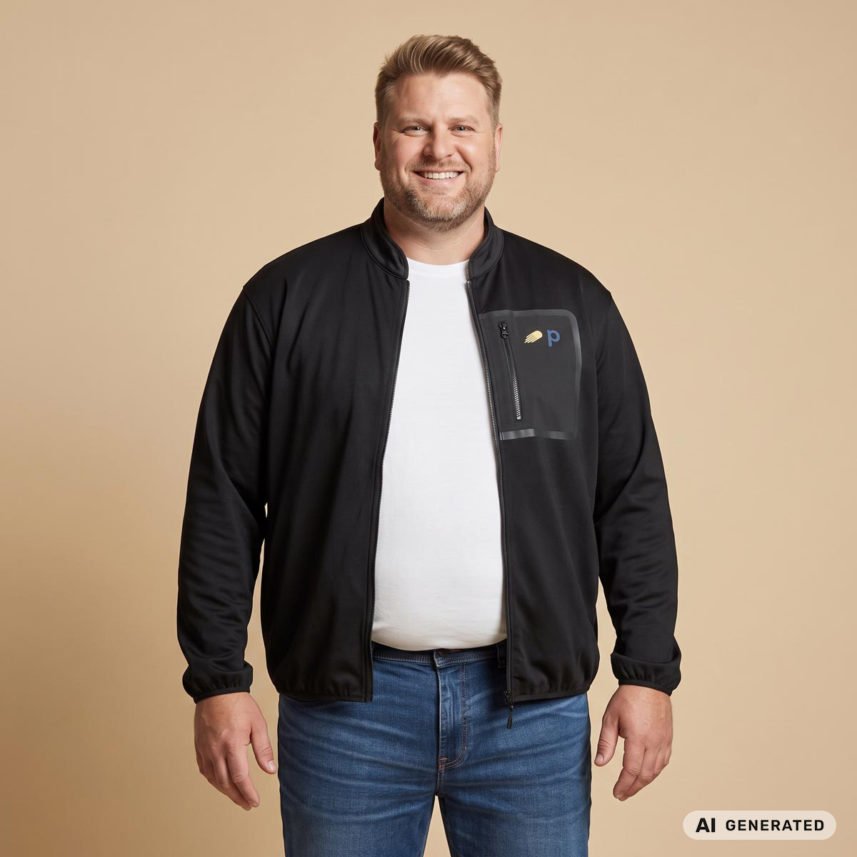 Pfundskerl p ACTIVE Joggingjacke mit Stretch schwarz