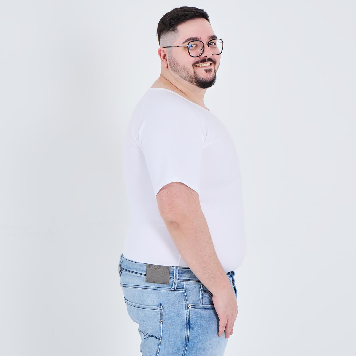 Finn Design Komfort T-Shirt mit stabilisierender Funktion weiß