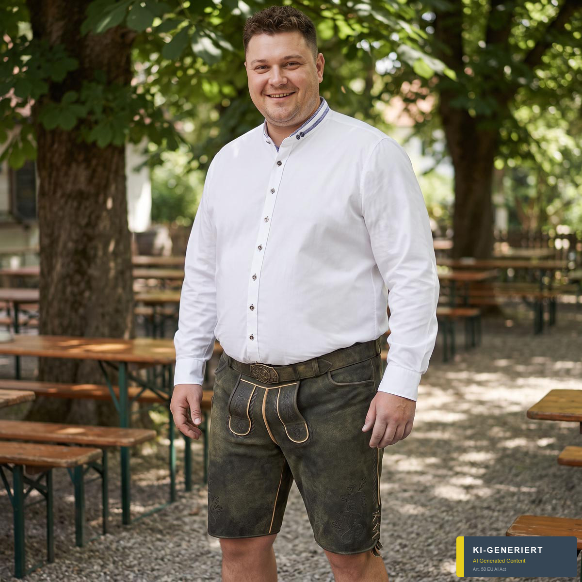 Orbis Trachtenhemd aus Baumwollmix weiß
