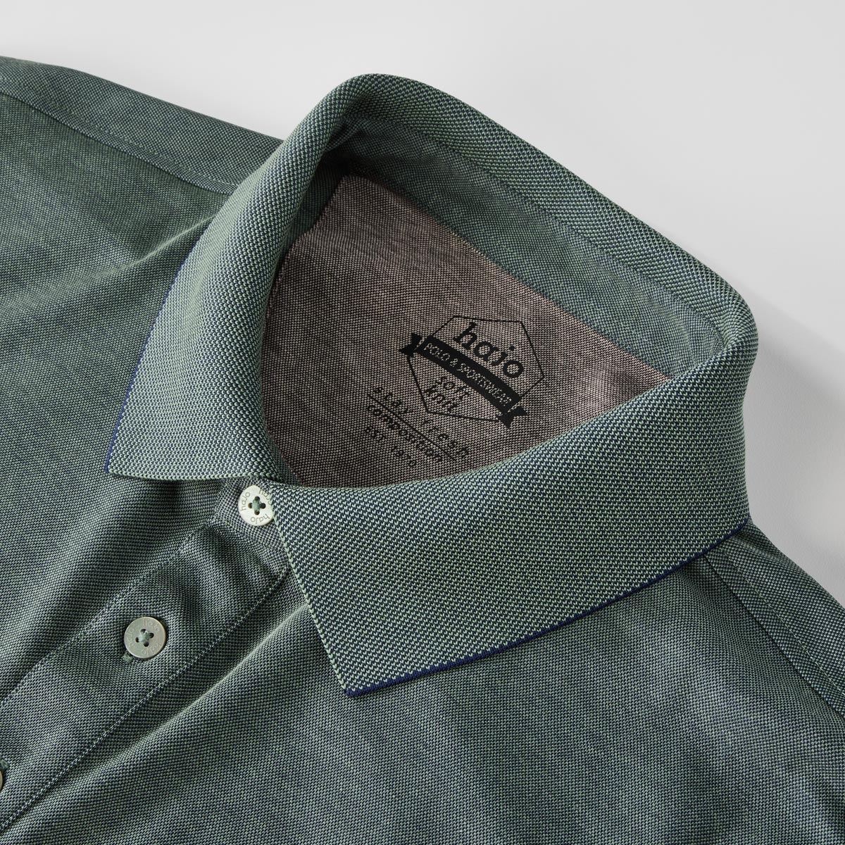 Hajo Poloshirt aus Baumwolle seegrün