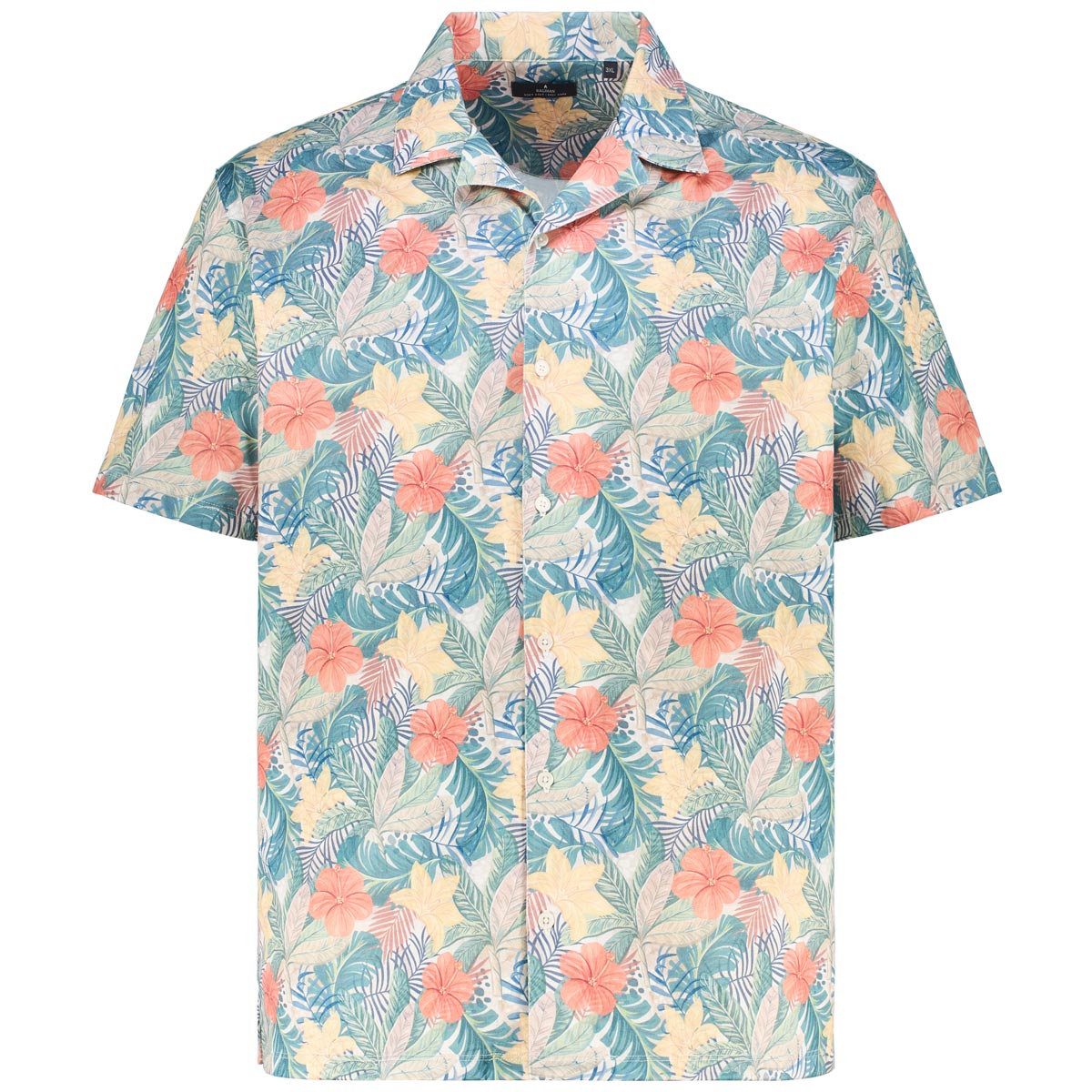 Freizeithemd mit Allover-Muster, knitterarm