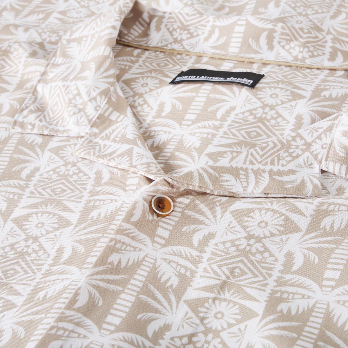 North Freizeithemd mit Allover-Muster sand