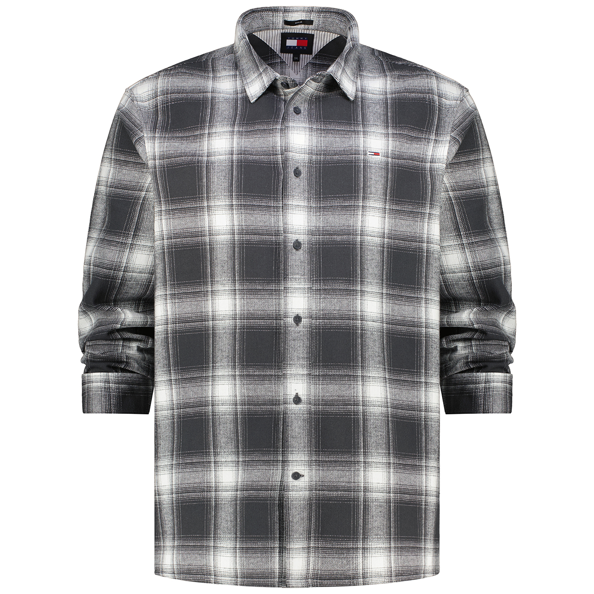 Tommy Jeans Freizeithemd aus Baumwolle dunkelgrau