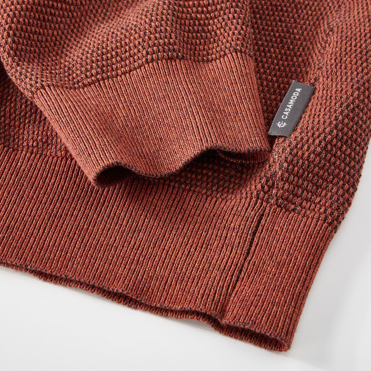 CASA MODA Stricktroyer aus Baumwolle orange