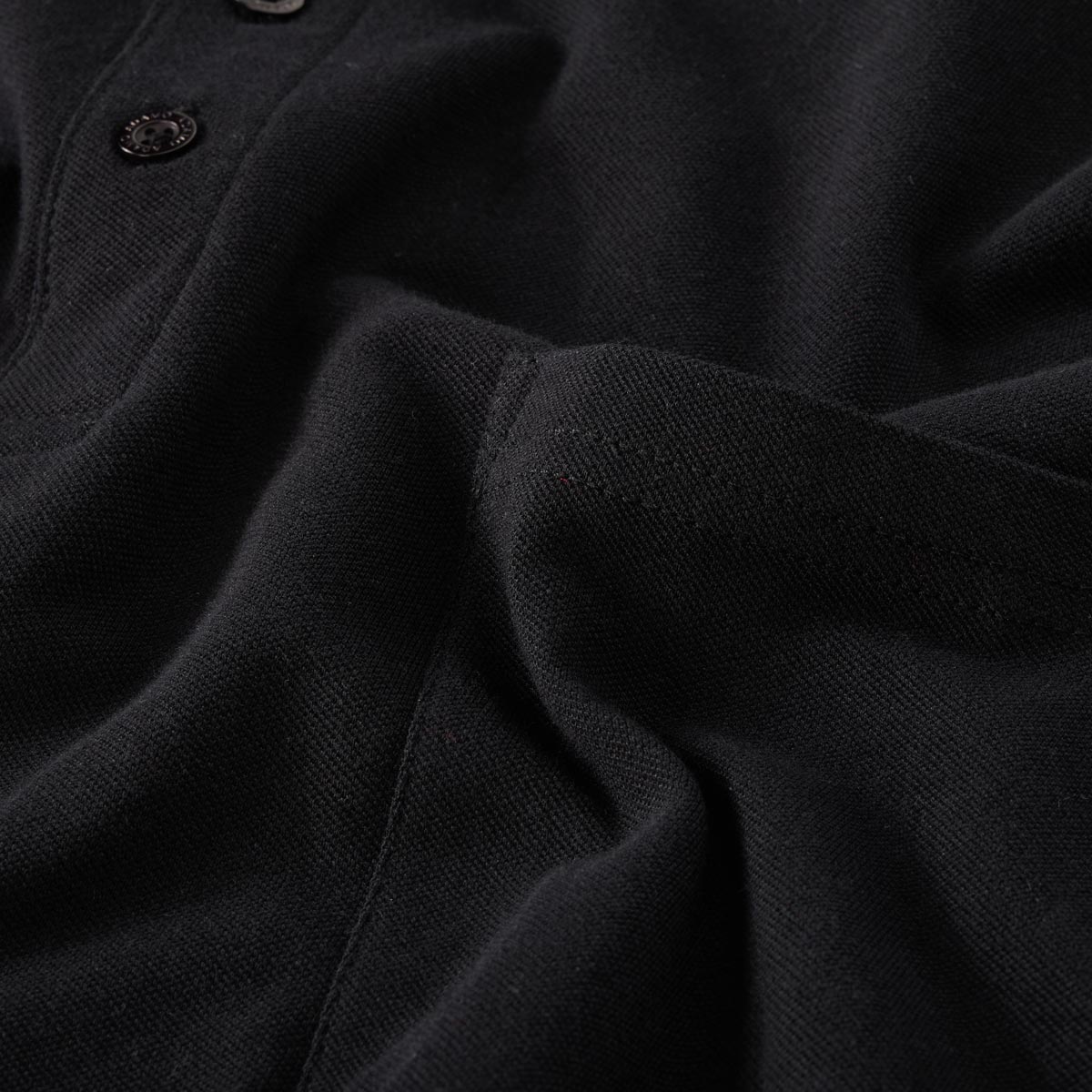ADAMO Poloshirt mit elastischem Bund schwarz
