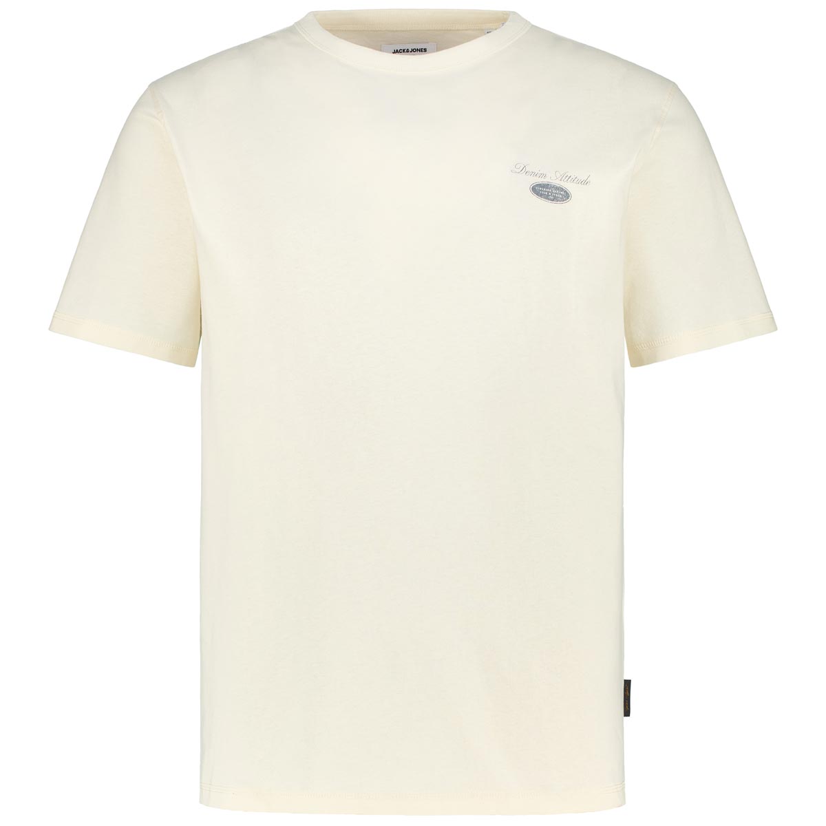 Jack&Jones T-Shirt mit Print auf Vorder- und Rückseite cremeweiß