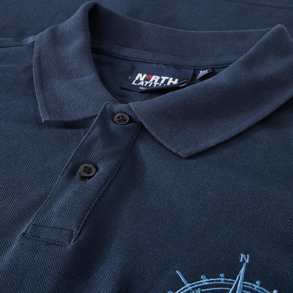 North Poloshirt mit Stickerei dunkelblau