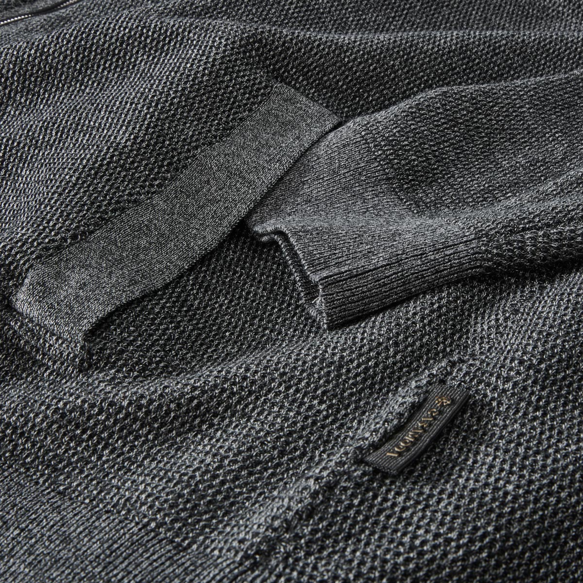 CASA MODA Strickjacke aus Baumwolle anthrazit