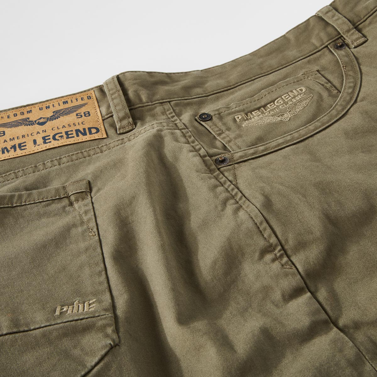 PME LEGEND 5-Pocket-Shorts "Navigator" oliv